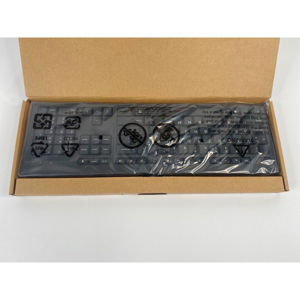 4 HP 125 Wired Keyboard US Black New M27527-001 TPA-P001K Full Size USB